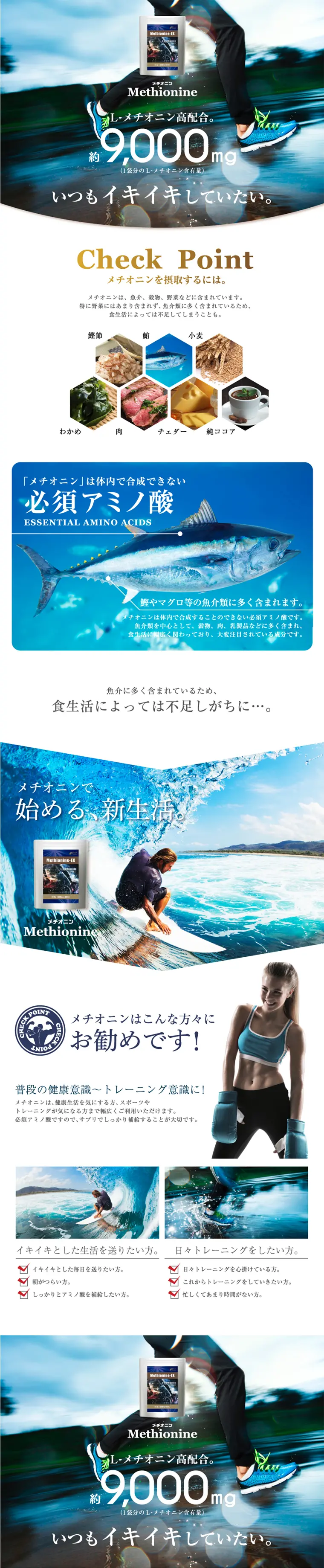 Methionine EX LP design (Health and Beauty Foods and Supplements / Shades of blue / Refined style) PC version