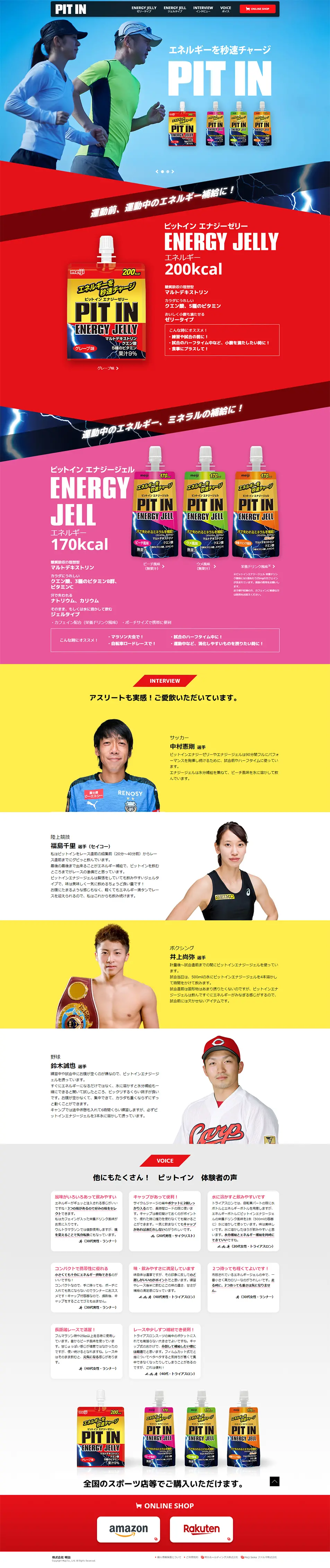 ピットインのLPデザイン（健康・美容食品・サプリ／ブルー系／力強い系）PC版
