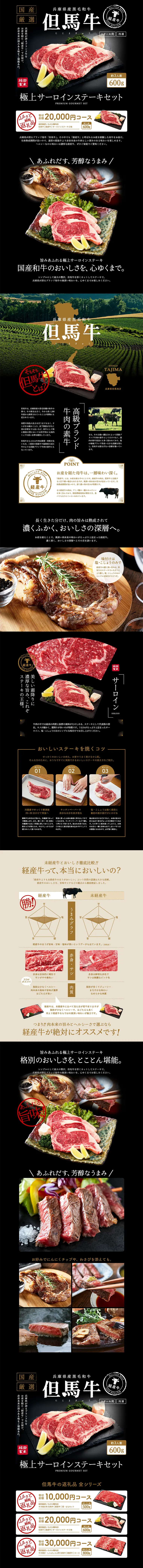 Tajima-gyu LP design (food / Brown tones / Refined style) PC version