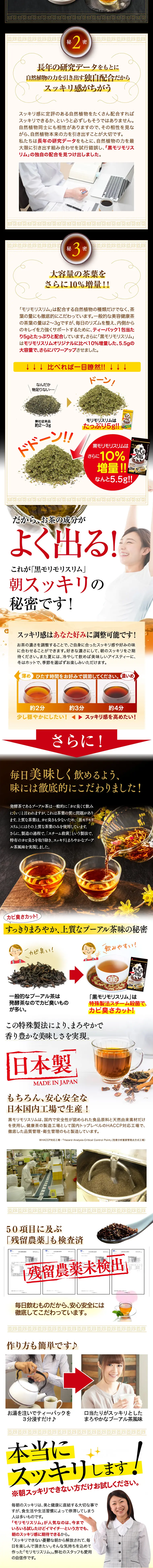モリモリスリムのLPデザイン（健康・美容食品・サプリ／オレンジ系／にぎやか系）PC版