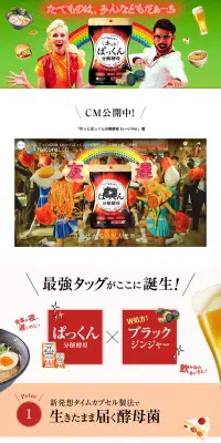 ホッとぱっくん分解酵素のLPデザイン（健康・美容食品・サプリ／レッド系／にぎやか系）PC版
