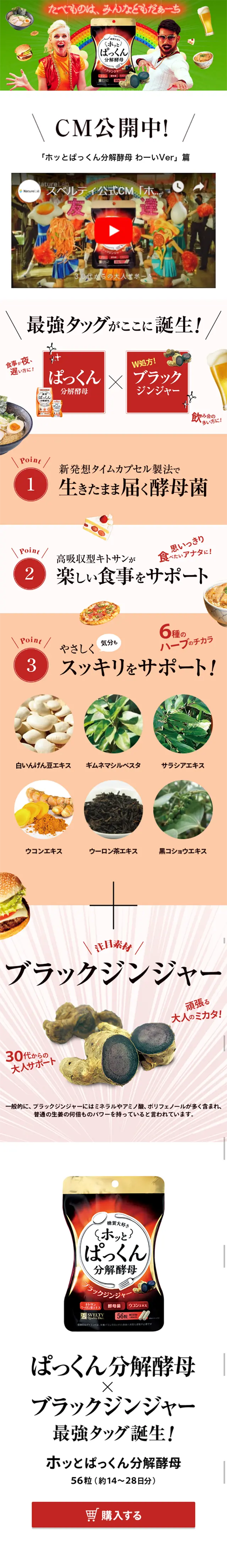 Hotto Pakkun Digestive Enzyme LP design (Health and Beauty Foods and Supplements / Red tones / Lively type) Mobile version