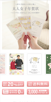 Sophisticated Women's New Year's Cards