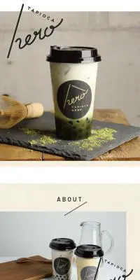 TAPIOCA HEROのLPデザイン（飲料・お酒／ベージュ系／シンプル系）スマホ版