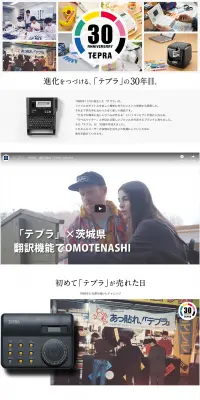テプラ30周年のLPデザイン（サービス・保険・金融／ブラック系／シンプル系）PC版