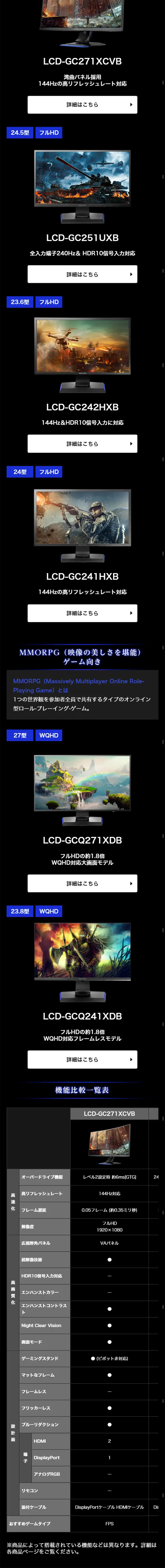 Gaming Monitor GigaCrysta series LP design (pc / Black-colored / Cool style) Mobile version