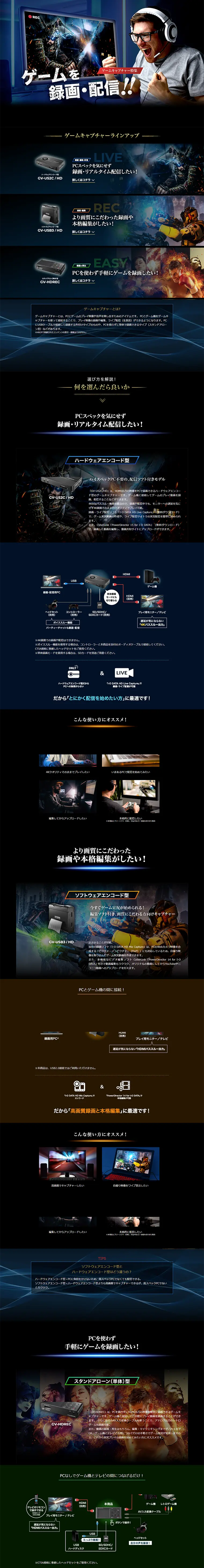 Game Capture Special Feature LP design (pc / Black-colored / Cool style) PC version