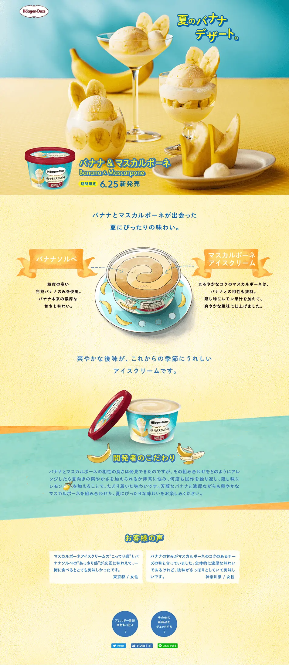 Banana & Mascarpone LP design (Sweets and Snacks / yellow / Cute style) PC version