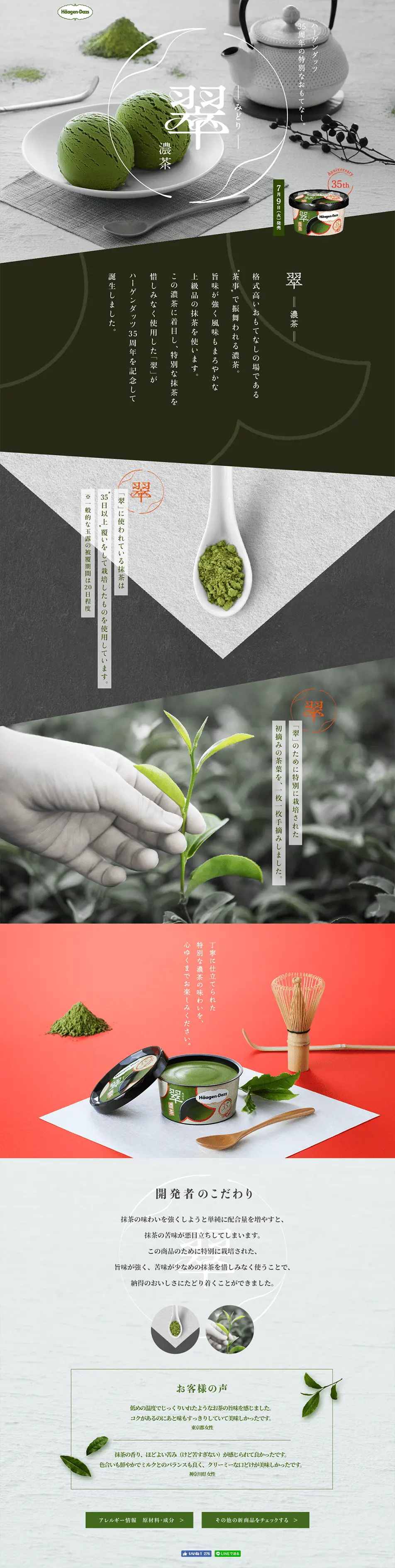 Sui = Koicha = LP design (Sweets and Snacks / Green tones / Japanese style) PC version