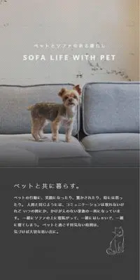 FLANNEL SOFAのLPデザイン（インテリア・家具・寝具／グレー系／シンプル系）スマホ版