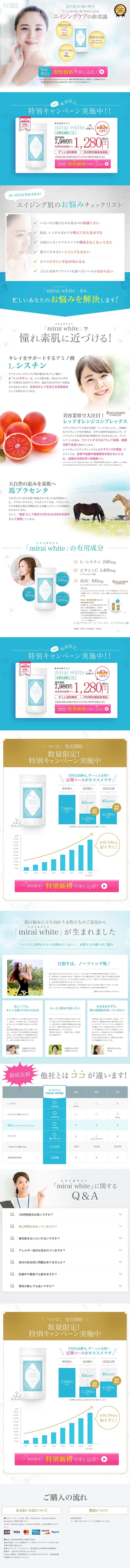 Mirai Howaito LP design (Health and Beauty Foods and Supplements / Shades of blue / Refined style) PC version