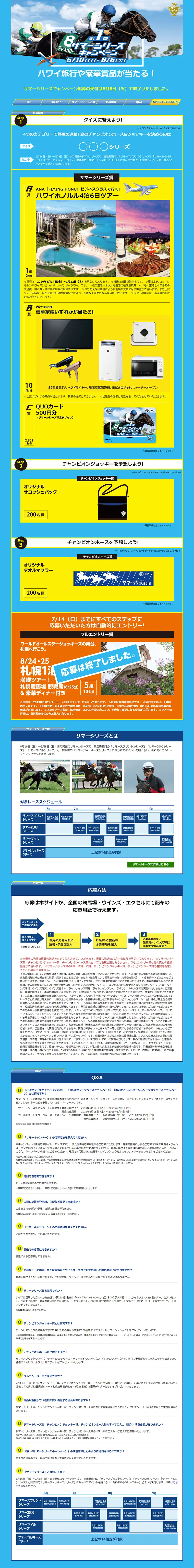 JRA Summer Campaign LP design (Services, Insurance, and Finance / Shades of blue / Refreshing type) PC version
