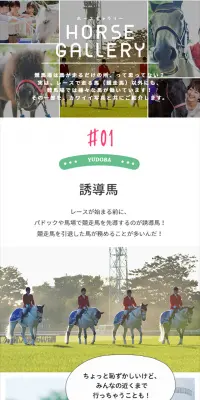 ホースギャラリーのLPデザイン（インターネットサービス／ホワイト系／シンプル系）スマホ版
