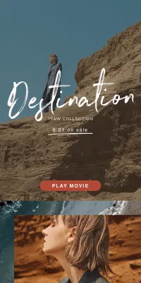 Destination 19AW COLLECTIONのLPデザイン（コスメ・化粧品・コンタクトレンズ／ベージュ系／かっこいい系）スマホ版