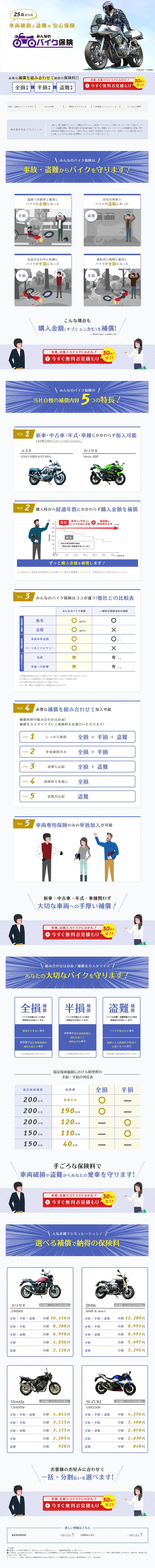 Minna no Bike Hoken LP design (Services, Insurance, and Finance / Shades of blue / Trust and Safety) PC version