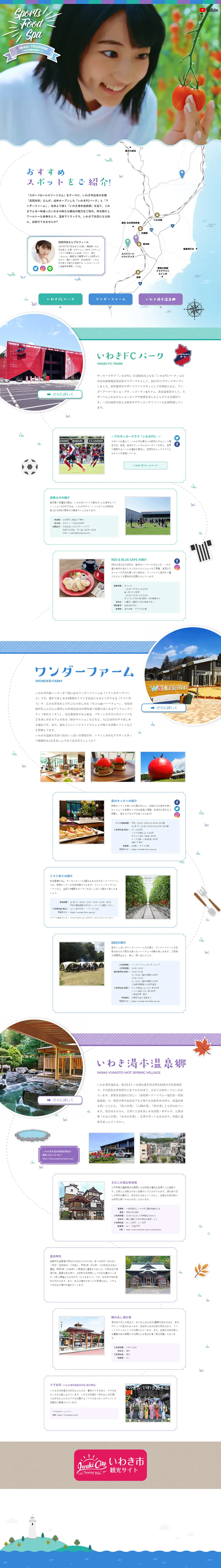 Sports Food Spa LP design (Travel & Outdoor / White-based / Refreshing type) PC version