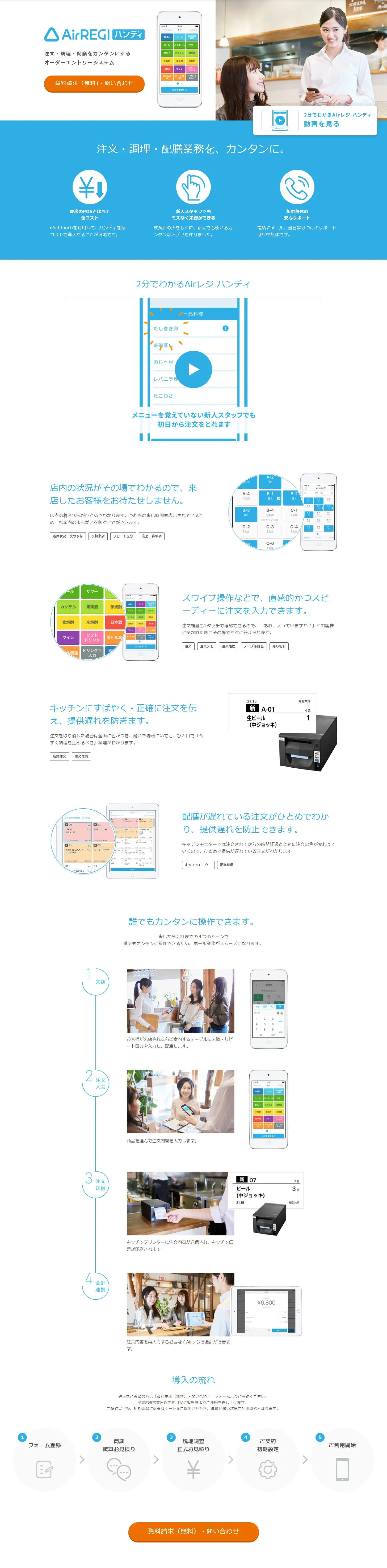 AirREGI Handy LP design (Services, Insurance, and Finance / Shades of blue / Simple) PC version