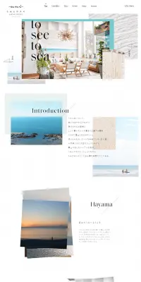 葉山 うみのホテルのLPデザイン（旅行・アウトドア／ブルー系／爽やか系）PC版