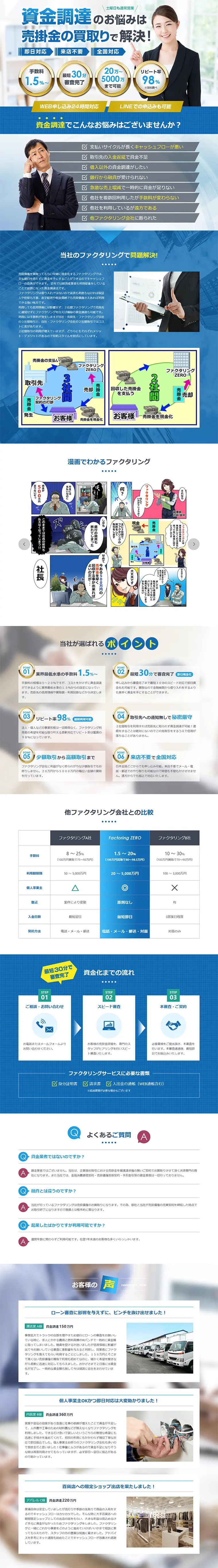 Factoring LP design (Services, Insurance, and Finance / Shades of blue / Manga) PC version