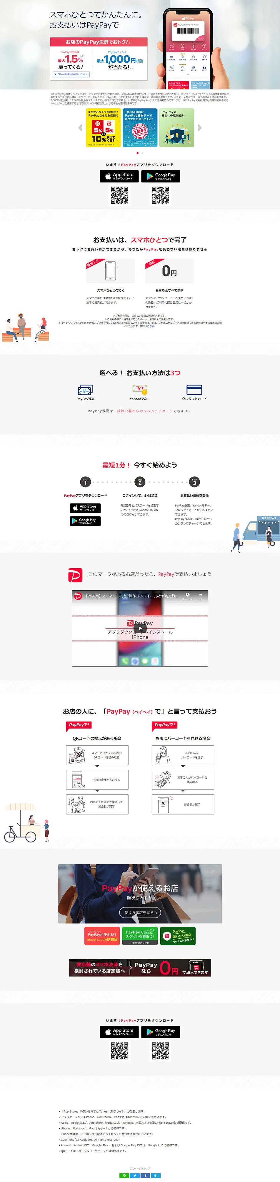 PayPay LP design (Services, Insurance, and Finance / Shades of grey / Simple) PC version