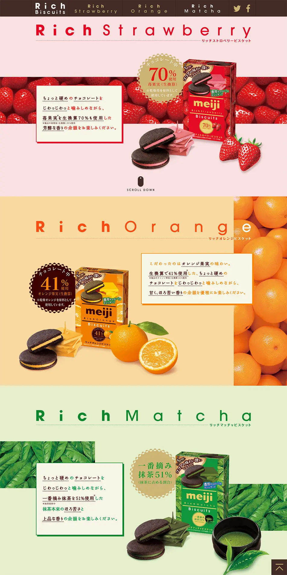 リッチビスケットのLPデザイン（スイーツ・スナック菓子／ピンク系／シンプル系）PC版