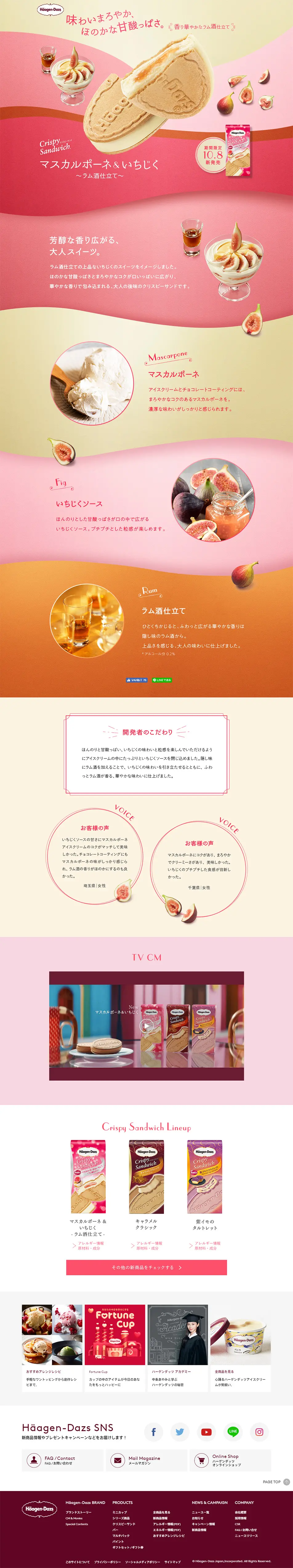 Mascarpone & Fig Ice Cream LP design (Sweets and Snacks / Pink shades / Cute style) PC version