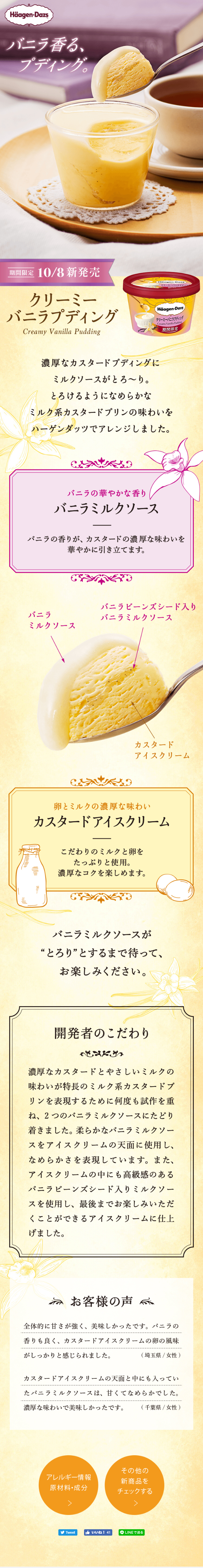 Creamy Vanilla Pudding LP design (Sweets and Snacks / yellow / Refined style)