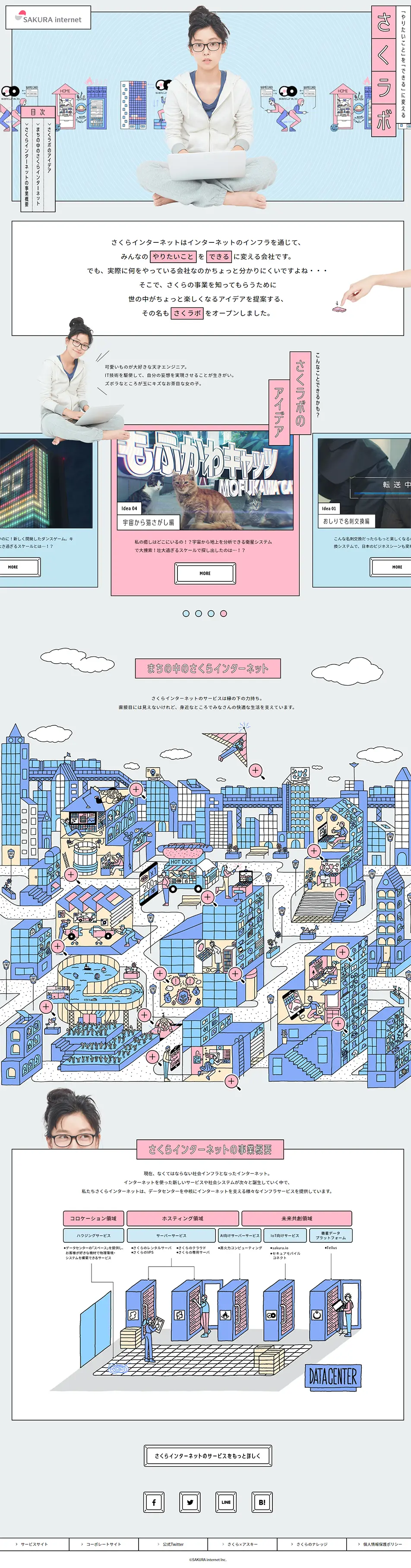 Saku Labo LP design (Internet service / Shades of grey / Arts) PC version