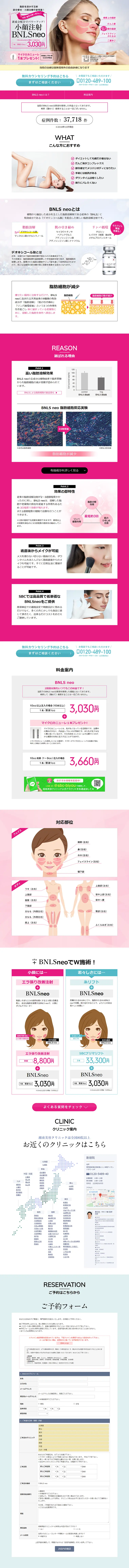 Fat-dissolving Injection BNLSneo LP design (Beauty services / Pink shades / Refined style) PC version