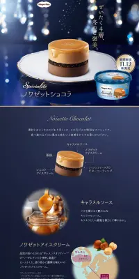 スペシャリテ ノワゼットショコラのLPデザイン（スイーツ・スナック菓子／ゴールド系／キレイ系）PC版