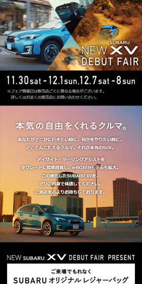NEW XVデビューフェアのLPデザイン（サービス・保険・金融／ブラック系／かっこいい系）スマホ版