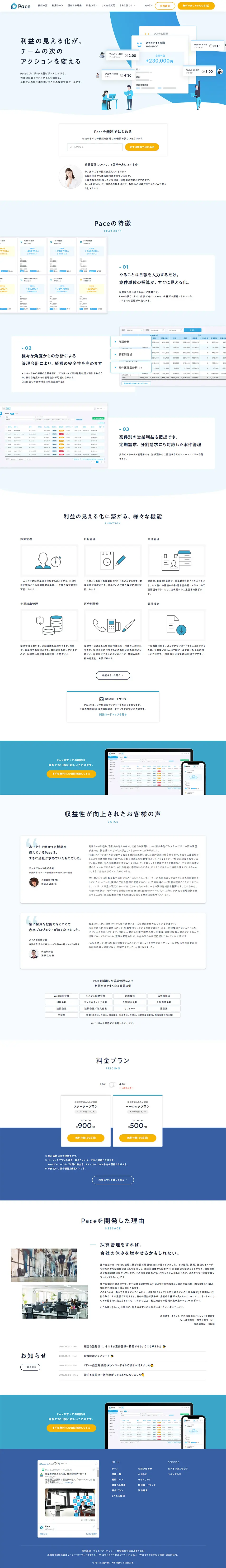 Pace LP design (Services, Insurance, and Finance / Shades of blue / Simple) PC version