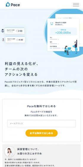 Pace LP design (Services, Insurance, and Finance / Shades of blue / Simple) Mobile version