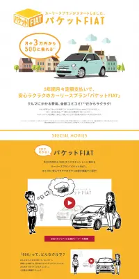 パケットFIATのLPデザイン（車・バイク・自転車／オレンジ系／かわいい系）PC版