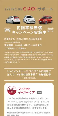 フィアットの特別サポートのLPデザイン（サービス・保険・金融／ベージュ系／シンプル系）スマホ版