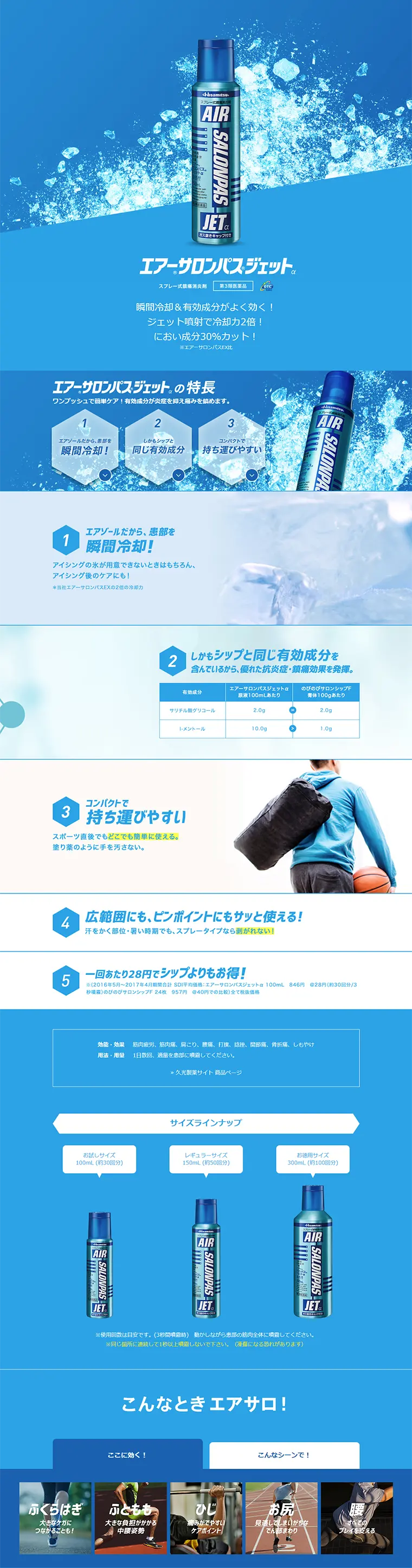 Air Salonpas Jet Alpha LP design (goods / Shades of blue / Refined style) PC version