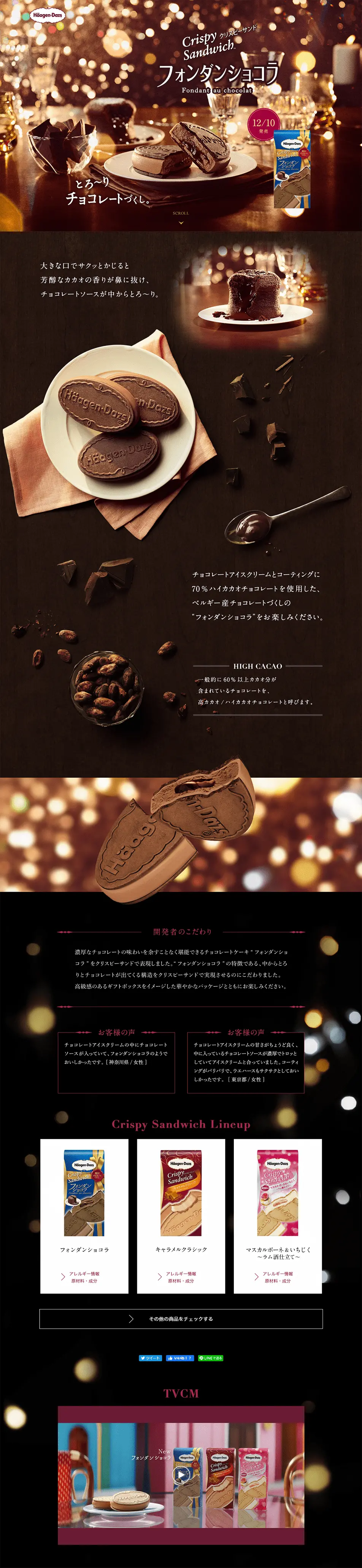 Crispy Sandwich Fondant Chocolat LP design (Sweets and Snacks / Brown tones / Refined style) PC version