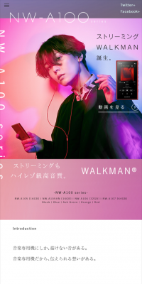 Walkman NW-A100 series LP design (TV, Audio, Musical Instruments / Multi-color type / Cool style) Mobile version