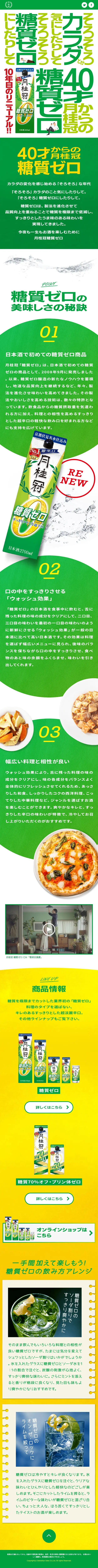 Zero Carbs from 40 LP design (Beverages and Alcohol / Green tones / Simple) Mobile version