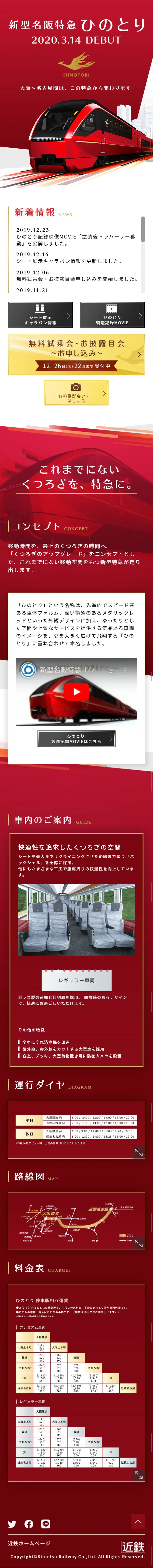 New Meihan Limited Express Hinotori LP design (Travel & Outdoor / Red tones / Refined style) Mobile version