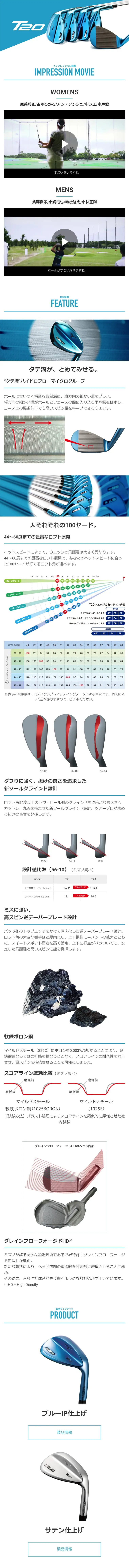 T20　ウエッジのLPデザイン（スポーツ／ブルー系／信頼・安心系）スマホ版