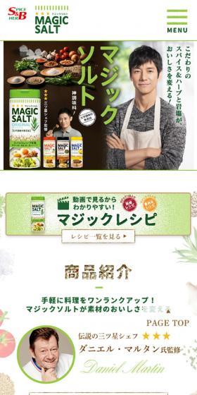 マジックソルトのLPデザイン(食品/ホワイト系/ナチュラル系)スマホ版