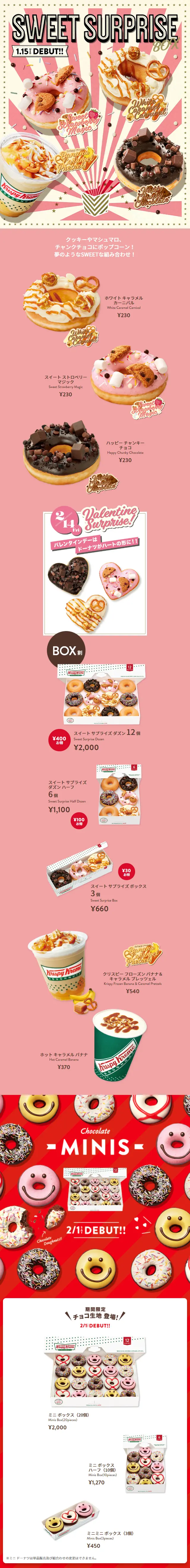 SWEETSURPRISEBOX LP design (Sweets and Snacks / Pink shades / Cute style) Mobile version