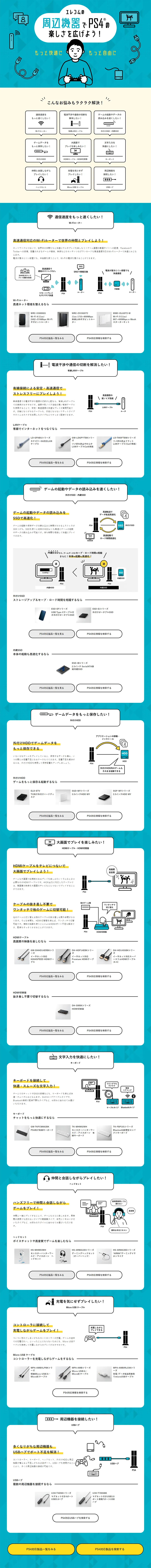 Let's expand the fun of PS4(R) with ELECOM's peripheral devices. LP design (PC and Peripherals / Green tones / Manga) PC version