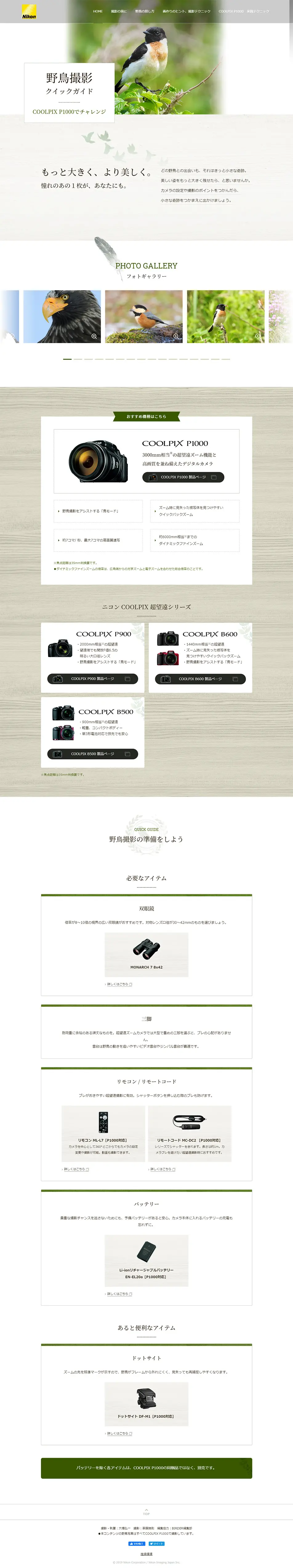 COOLPIXP1000 Bird Photography Quick Guide LP design (pc / Beige tones / Natural style) PC version