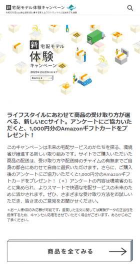 新・宅配モデル体験キャンペーンのLPデザイン（サービス・保険・金融／ホワイト系／シンプル系）スマホ版