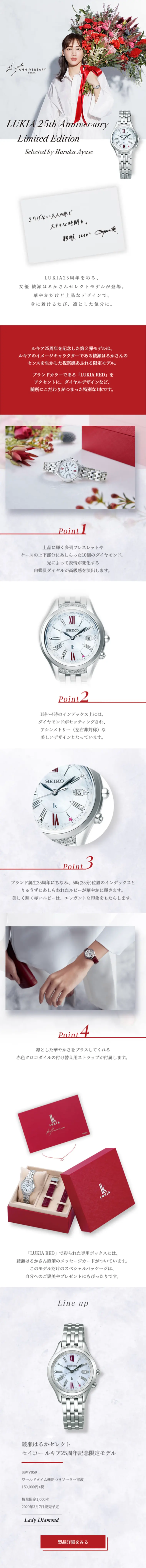 LUKIA 25th Anniversary Limited Edition Selected by Haruka AyaseのLPデザイン（ファッション／ホワイト系／キレイ系）スマホ版