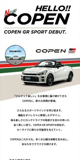 COPENGRSPORT LP design (Cars, Motorcycles, Bicycles / White-based / Cool style) Mobile version