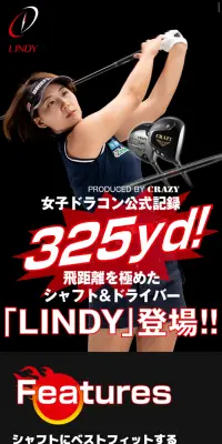 LINDY  ドライバーのLPデザイン（スポーツ／ブラック系／かっこいい系）スマホ版