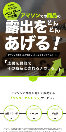 Amazon Vendor Central Support Service LP design (Internet service / Green tones / Trust and Safety) Mobile version